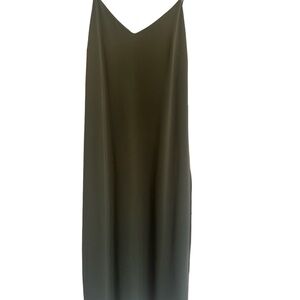 Express slip dress lined - olive green size medium